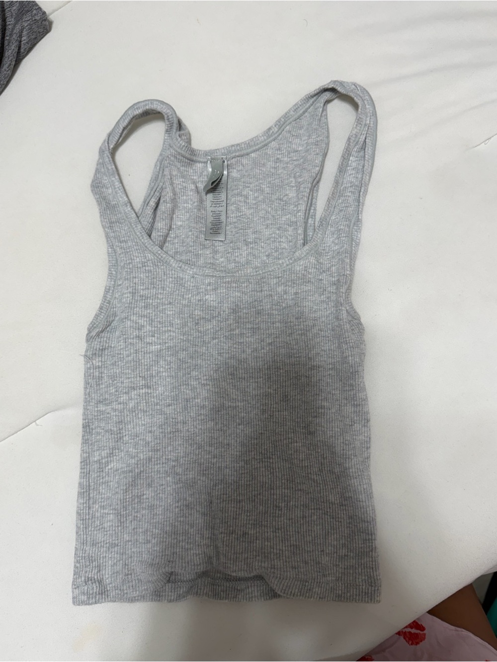 SKIMS Light Gray Ribbed Tank